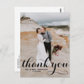 Calligrafiescript Weddenschap Dank u Briefkaart (Voorkant / Achterkant)