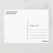 Calligrafiescript Weddenschap Dank u Briefkaart II (Achterkant)