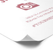 Calligrafiescript Weddenschap Oh Snap Hashtag Sign Poster (Hoek)