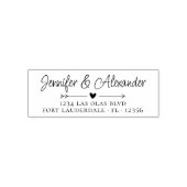 Calligrafiescript Wedding Return Address Modern Zelfinktende Stempel (Design)
