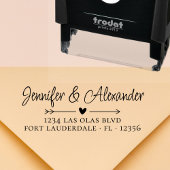 Calligrafiescript Wedding Return Address Modern Zelfinktende Stempel