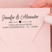Calligrafiescript Wedding Return Address Modern Zelfinktende Stempel