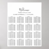 Calligrafiesurft voor zwarte en grijze bruiloft poster (Voorkant)