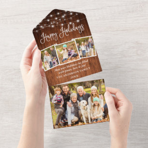 Calligrafiet 4 Photo All-in-One Holiday Card All In One Uitnodiging