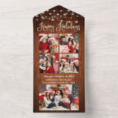 Calligrafiet 5 Photo All-in-One Holiday Card All In One Uitnodiging (Binnen)