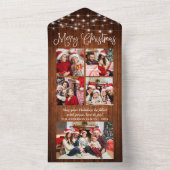 Calligrafiet 5 Photo All-in-One kerstkaart All In One Uitnodiging (Binnen)