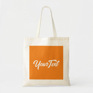 Calligrafietekst Oranje Kleur Sjabloon budget Tote Bag