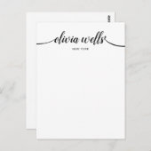 Calligrafietypopografie Briefkaart (Voorkant / Achterkant)