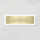Calligrafisch getypeerd gewoon modern elegant rend mini visitekaartje (Achterkant)