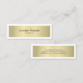 Calligrafisch getypeerd gewoon modern elegant rend mini visitekaartje (Voorkant / Achterkant)
