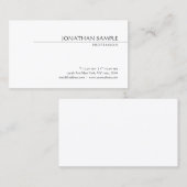 Calligrafisch getypeerd minimalistisch modern visitekaartje (Voorkant / Achterkant)