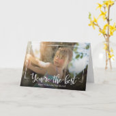 Calligrafisch Moederdag Foto-Wenskaart Kaart (Gele Bloem)