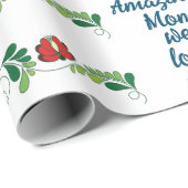 Calligrafisch Script Verbazingwekkend Moeder Moede Cadeaupapier (Rol Hoek)