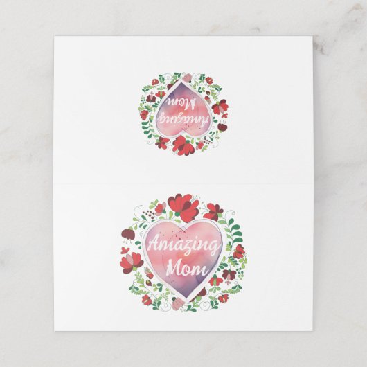 Calligrafisch Script Verbazingwekkend Moederdag Ha Plaatskaartje (Buitenkant ongevouwen)