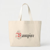 Calligrafisch Vampier Grote Tote Bag (Voorkant)