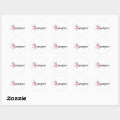 Calligrafisch Vampier Ronde Sticker (Vel)