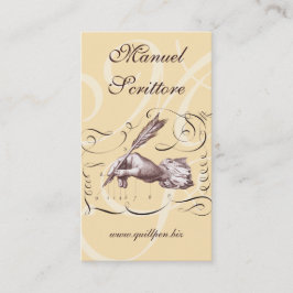 Calligrafisch Visitekaartje voor schrijver, boekwi