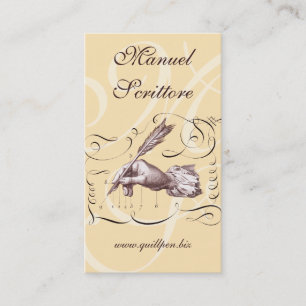 Calligrafisch Visitekaartje voor schrijver, boekwi