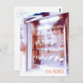Calligrafische borstels antiek winkel Korea reizen Briefkaart (Voorkant / Achterkant)