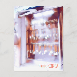 Calligrafische borstels antiek winkel Korea reizen Briefkaart