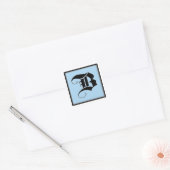 Calligrafische hoofdletter B Vierkante Sticker (Envelop)
