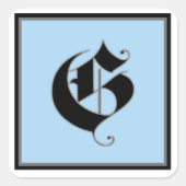 Calligrafische hoofdletter G Vierkante Sticker (Voorkant)