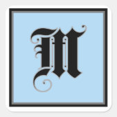 Calligrafische hoofdletter M Vierkante Sticker (Voorkant)