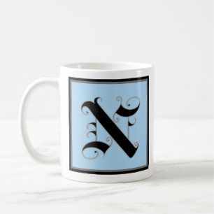 Calligrafische hoofdletter N Koffiemok