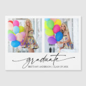 Calligrafische inkt 2 Foto Afstuderen Magnet Kaart (Voorkant)