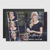 Calligrafische inkt 4 Foto Afstuderen Magnet Kaart (Voorkant / Achterkant)