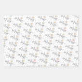 Calligrafische kerstkerst met glitter Snowflakes Inpakpapier Vel (Voorkant 3)