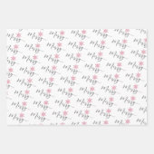 Calligrafische kerstkerst met glitter Snowflakes Inpakpapier Vel (Voorkant)