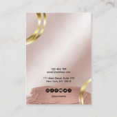 Calligrafische kunst moderne verouderingskaart visitekaartje (Achterkant)