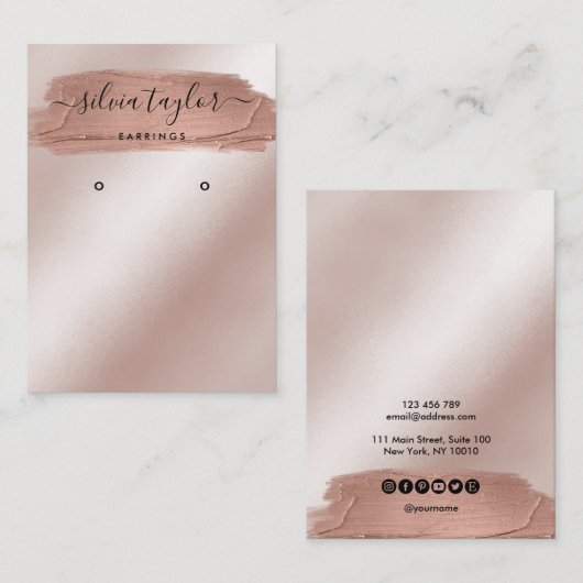 Calligrafische kunst moderne verouderingskaart visitekaartje (Voorkant / Achterkant)