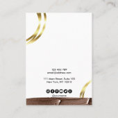 Calligrafische kunst moderne verouderingskaart visitekaartje (Achterkant)