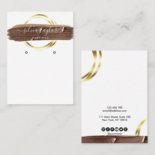 Calligrafische kunst moderne verouderingskaart visitekaartje (Voorkant / Achterkant)