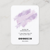 Calligrafische kunst Veroorzaagde lavender van de  Visitekaartje (Achterkant)