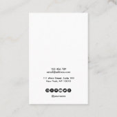 Calligrafische kunst Veroorzaagde logo toevoegen Visitekaartje (Achterkant)