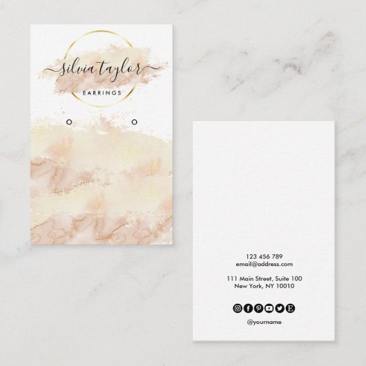 Calligrafische kunst Veroorzaagde logo toevoegen Visitekaartje (Voorkant / Achterkant)