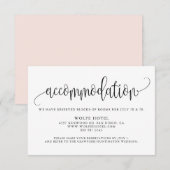 Calligrafische Manuscript Zwarte Accommodatie Informatiekaartje (Voorkant / Achterkant)