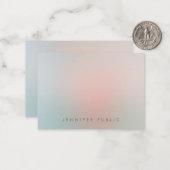 Calligrafische Monogram Eenvoudige elegante kleure Notitiekaartje (Voorkant / Achterkant in situ)