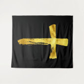 Calligrafische penseel Cross - Moderne Artistieke  Wandkleed (Voorkant (horizontaal))