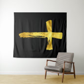 Calligrafische penseel Cross - Moderne Artistieke  Wandkleed (In Situ (horizontaal))