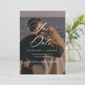 Calligrafische Save the Date Kaart (Staand voorkant)