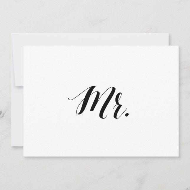 Calligrafische stijl "Mr." Bodemonderteken voor br (Voorkant)