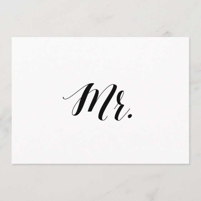 Calligrafische stijl "Mr." Bodemonderteken voor br (Voorkant)