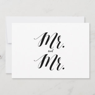 Calligrafische stijl "Mr. en Mr." Weddenschap