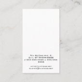 Calligrafische vulpen visitekaartje (Achterkant)