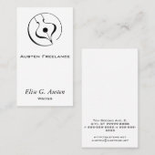 Calligrafische vulpen visitekaartje (Voorkant / Achterkant)