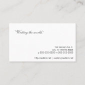 Calligrafische vulpen visitekaartje (Achterkant)